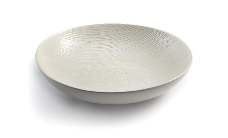 ASSIETTE CREUSE ROND IVOIRE GRÈS Ø 25 CM MAGMA MEDARD DE NOBLAT