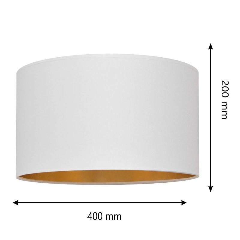 HELAM ABAT-JOUR ALBA, Ø 40 CM, E27, BLANC/DORÉ
