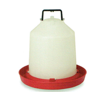 Abreuvoir manuel à siphon 10L pour volaille - plastique, galvanisé ou inox_0