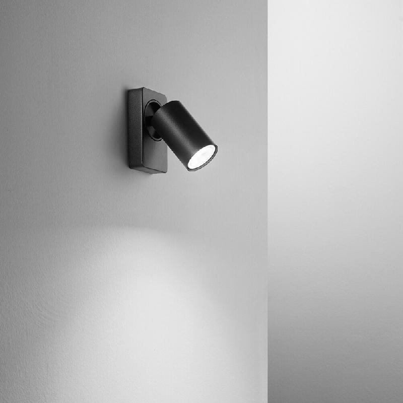Applique Murale Led Ronde Noire Orientable Oddy 1Xgu10 Perenz - noir 8023559540751_0