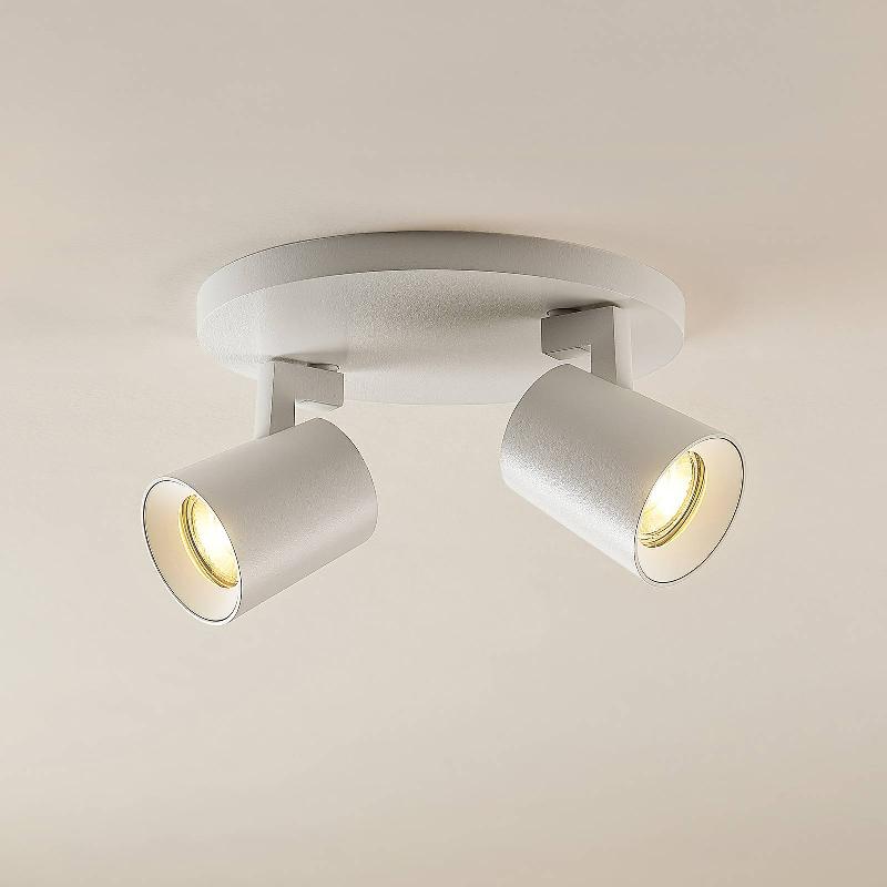 ARCCHIO IAVO SPOT POUR PLAFOND ROND 2 LAMPES BLANC