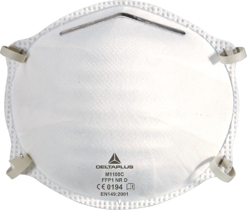 MASQUES RESPIRATOIRES COQUES JETABLES SANS SOUPAPE M1100 MOULES FFP1 NR D - DELTA PLUS - M1100C