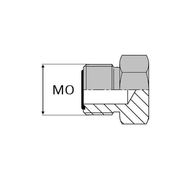 Bouchon mâle ORFS tête hexagonale - 1