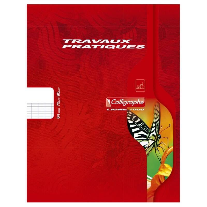 Calligraphe Lot de 10 Cahier Travaux Pratiques Ligne 7000 17x22, 64p./32 feuilles 70 g/m² / 90 g/m² piquées, Séyès / uni - 3210330025735_0
