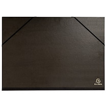 CARTON À DESSIN KRAFT NOIR VERNIS AVEC ÉLASTIQUES ET 3 RABATS 32X45 CM - POUR FORMAT A3 - NOIR - LOT DE 4