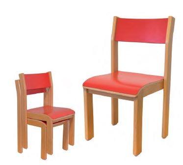 Chaise empilable pour enfant Louanne - Bois massif et hêtre stratifié - 3 tailles disponibles_0