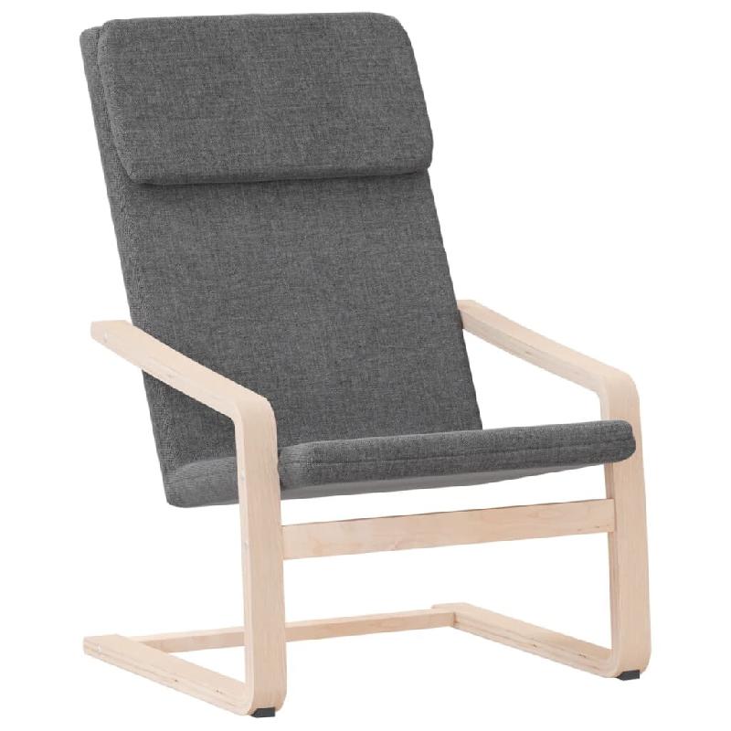 Décoshop26 - Fauteuil lounge chaise de canapé design moderne en tissu gris clair DEC026686 - gris 3000255953929_0