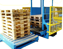 Empileur/dépileur - CEKAMON - capacité 300 palettes/heure avec table de rotation pour transfert à 90°_0