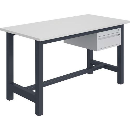 ETABLI CKS MÉLAMINÉ 28 MM 1 TIROIR 1200X750 7016 ANTHRACITE - SOFAME
