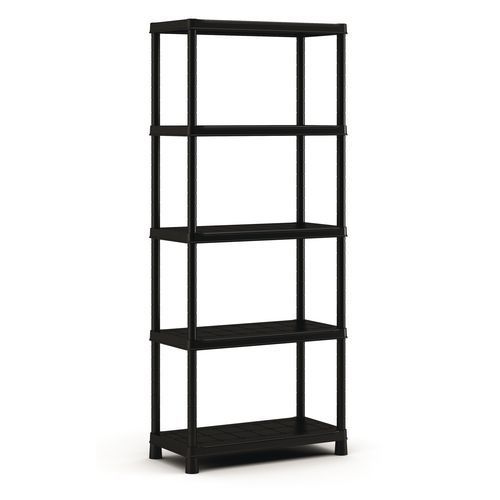RAYONNAGE LÉGER POLYPROPYLÈNE ERIS - 182X80X40CM - NOIR
