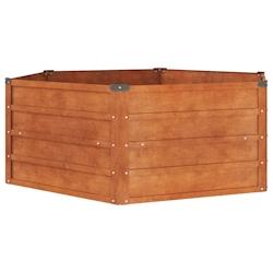 Helloshop26 - Jardinière bac lit surélevé plantes fleurs terrasse jardin de jardin rouillé 129 x 129 x 45 cm acier corten marron 02_0039860 - 3000_0