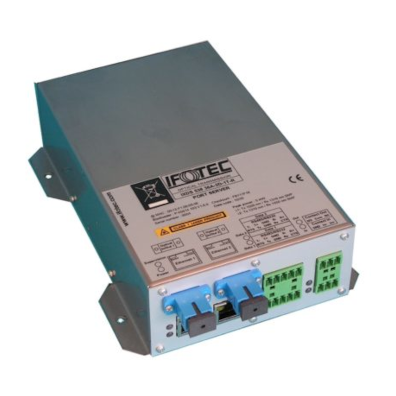 IXDS-2D-1T Serveur de ports série sur fibre optique - 2 ports série indépendants RS232/RS422/RS485 - Commutateur Ethernet avec ports optiques et RJ45_0