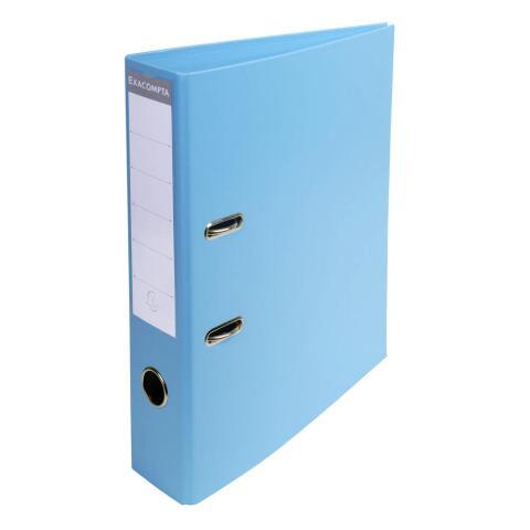 LOT DE 10 - CLASSEUR À LEVIER CARTONNÉ EXACOMPTA A4 - DOS 7 CM BLEU CLAIR