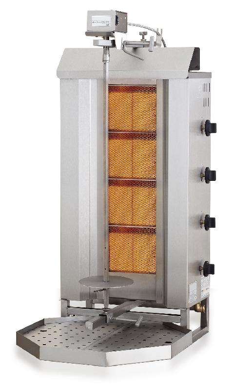 Machine gyros gril de gaz moteur au-dessus 4 zones de chauffage - P7049.0010_0