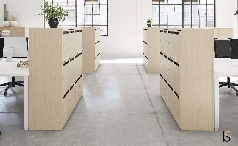Meuble à casiers avec fentes courrier - Mobel Linea - A clé, 4 x 2 cases_0