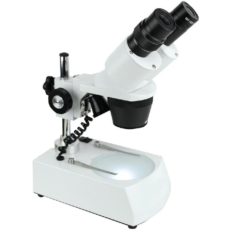 Microscope stéréo large champ - 2 grossissements fixes x20/x40 - Éclairages LED dessus/dessous - Référence 230522_0