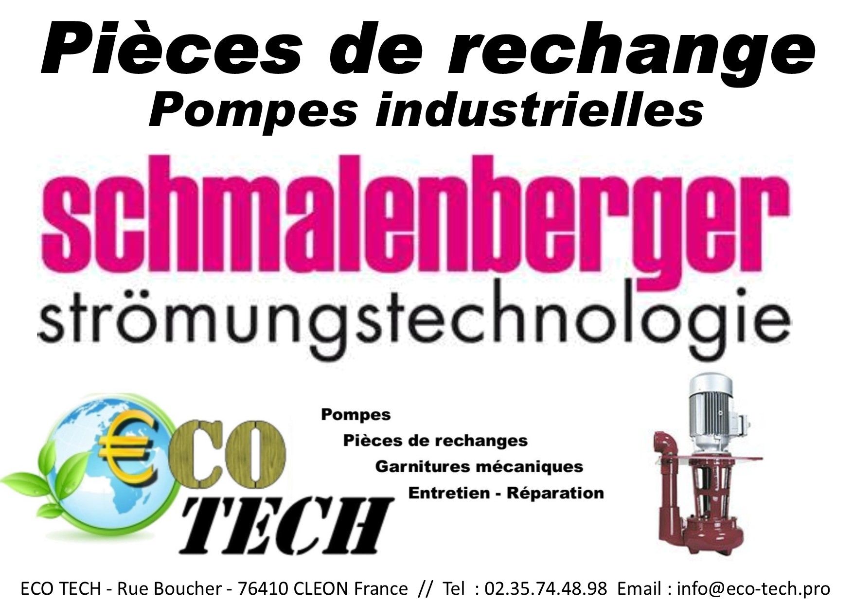 Pièces de rechange détachées pour pompes Schmalenberger - Disponibles en Normandie et expédition France_0