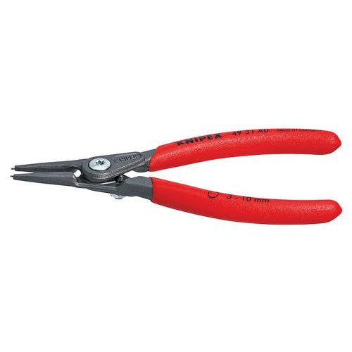 PINCE CIRCLIPS EXTÉRIEURS DE 10 À 25MM + VIS DE RÉGLAGE - 140MM - PVC - KNIPEX