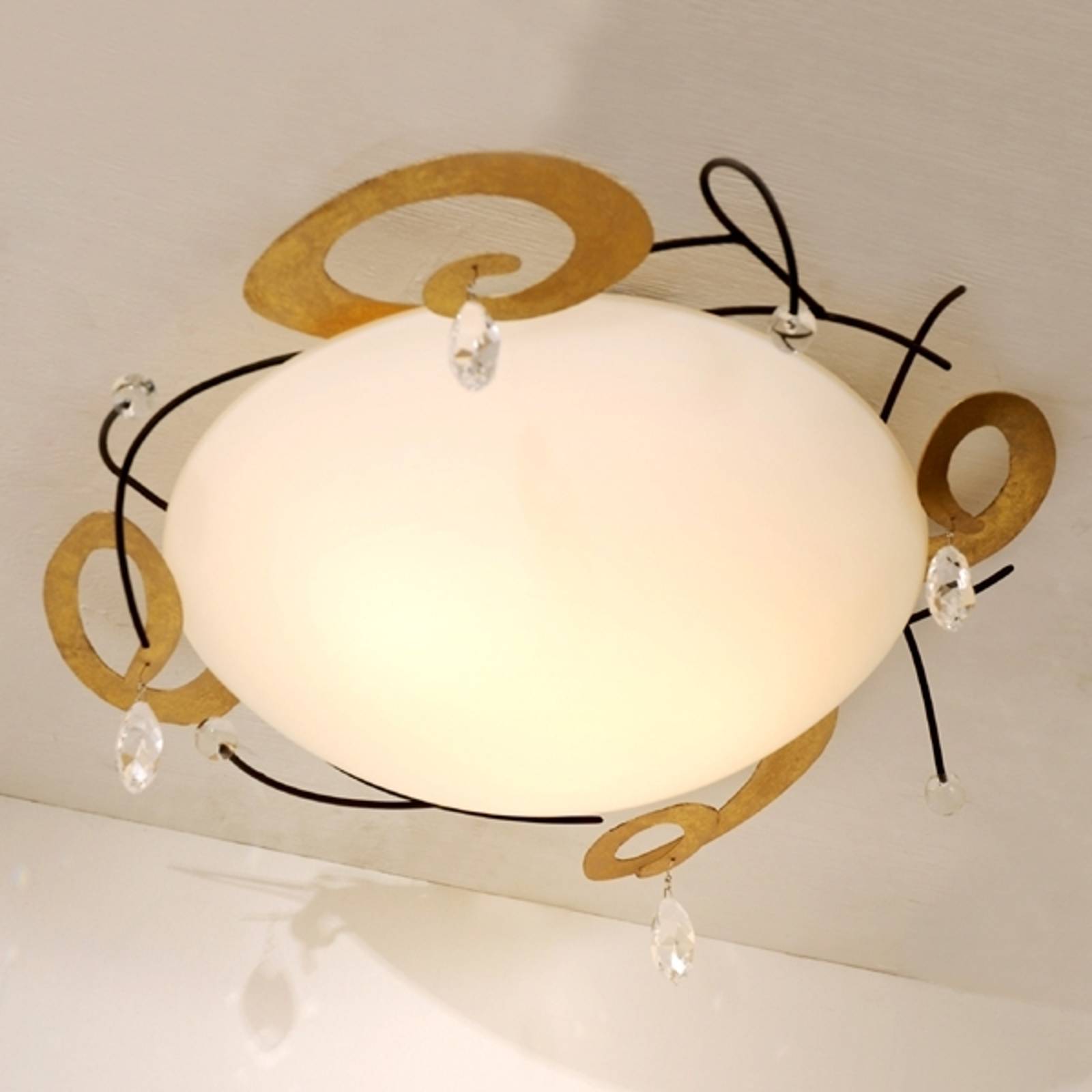 HOLLÄNDER PLAFONNIER STYLÉ CASINO AVEC CRISTAL