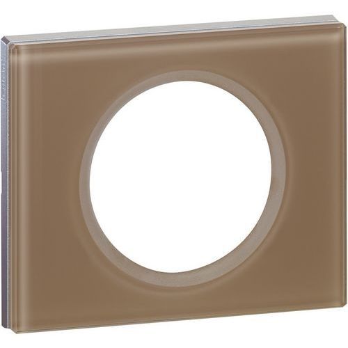 PLAQUE 1 POSTE CÉLIANE MOKA HAUTEUR 82 MM. LARGEUR 90 MM - LEGRAND