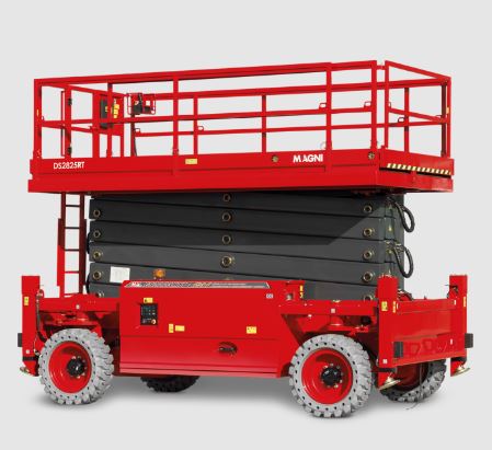 Plateforme à ciseaux tout-terrain - Capacité de charge 1000 kg - Hauteur de travail 28 m - DS2825RT - MAGNITH_0