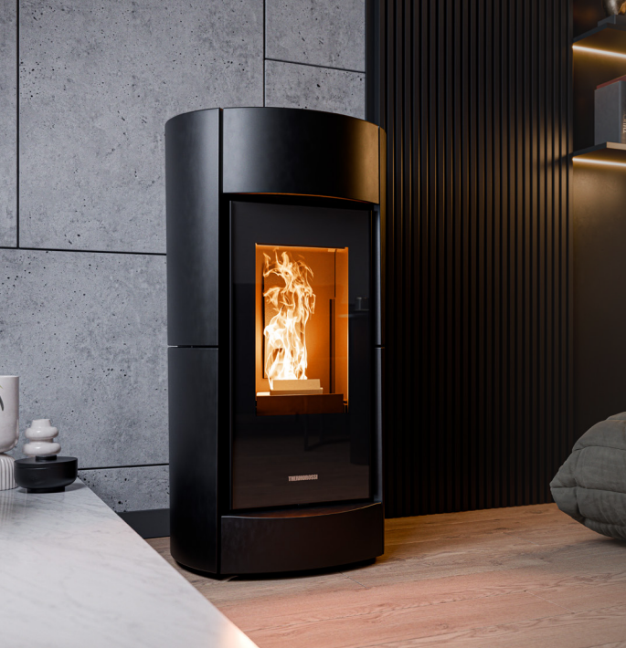 Poêle Étanche à granulés / Chic Natural Air EVO / THERMOROSSI - Noir_0