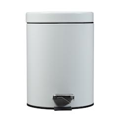 Rossignol - Poubelle salle de bain à pédale ESSENCIA - 5L blanc - blanc métal 90535_0