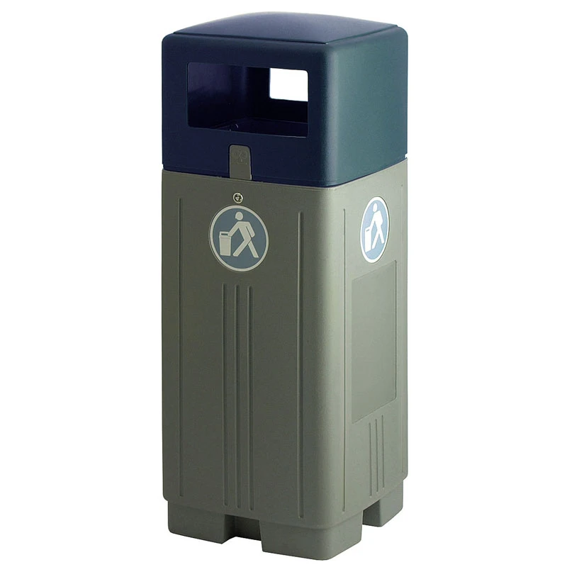 Poubelle d'extérieur 110 litres en matière synthétique - robuste et résistante aux intempéries_0