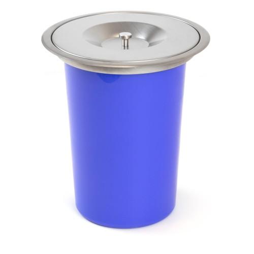 POUBELLE ENCASTRABLE RECYCLE - POUR PLAN DE TRAVAIL DE CUISINE - 8 LITRES - ACIER INOXYDABLE EMUCA