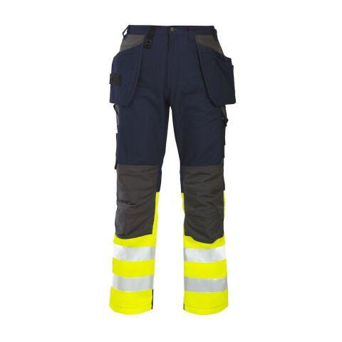 PROJOB 6522 PANTALON COTON - EN ISO 20471 CLASSE 1 JAUNE/MARINE - TAILLE 38