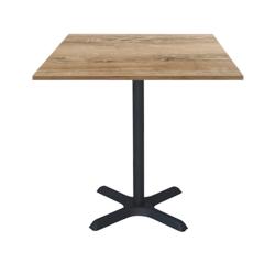 Restootab - Table 70x70cm - modèle Dina chêne slovène - marron fonte 3760371510955_0