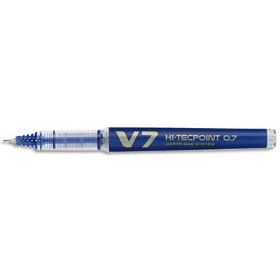 STYLO ROLLER RECHARGEABLE BLEU PILOT HI-TECPOINT V7 BEGREEN - 0,7 MM - POINTE TUBULAIRE