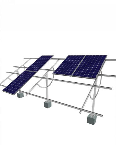 Support de montage de panneau solaire - système adaptable pour grande station photovoltaïque - acier galvanisé et aluminium_0