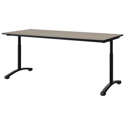 TABLE MALIBU 180X80 T3/T6 DL ST CHÊNE 1146/NOIR NOIR 9005 - MANUTAN EXPERT