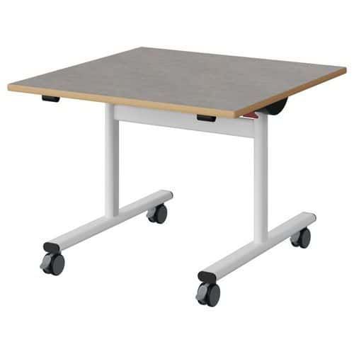 TABLE MALIBU RAB. 80X80 T3 DL STR ALAISÉ BÉTON F186/BLC 9016