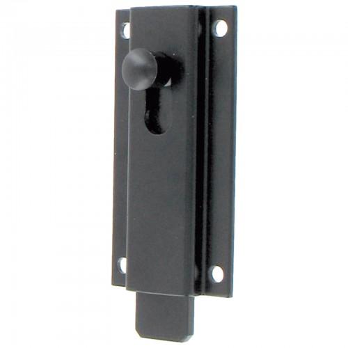 TARGETTE PLATE EN ALUMINIUM - PORTAIL ET PORTILLON - NOIR - 120 MM BURGAUD
