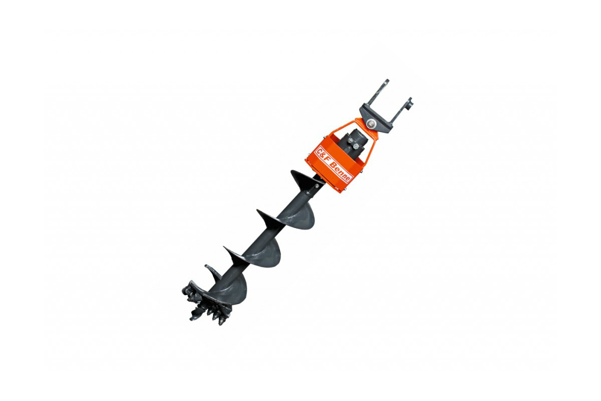 Tarière hydraulique série AUG - adaptable sur engins de 1 à 25 tonnes - vrilles interchangeables 100 à 600 mm_0