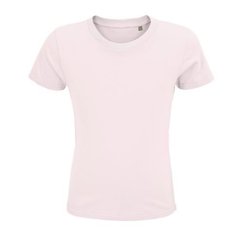 TEE-SHIRT PERSONNALISABLE ENFANT COTON ORGANIQUE BIO JERSEY 150 ROSE PÂLE