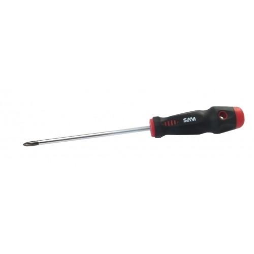 TOURNEVIS FENTE MÉCANICIEN À MANCHE ERGONOMIQUE - 6,5X150 MM SAM OUTILLAGE