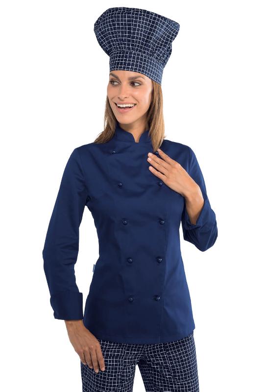 VESTE CUISINE LADY GRAND CHEF BLEUE