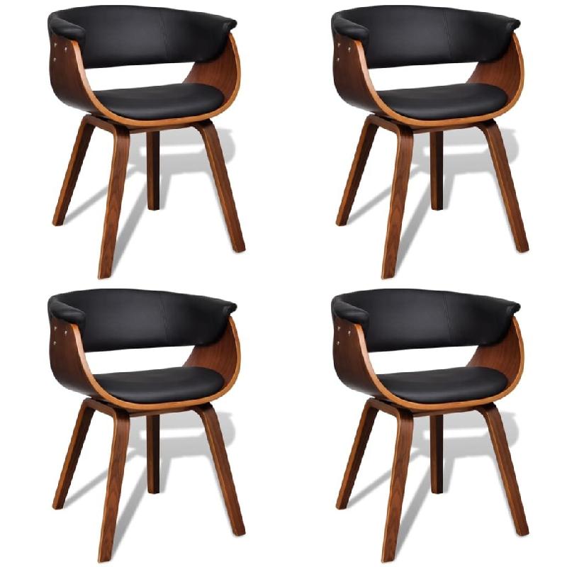 VidaXL Chaises à manger lot de 4 bois courbé et similicuir Modèle Beloria - 270547_0