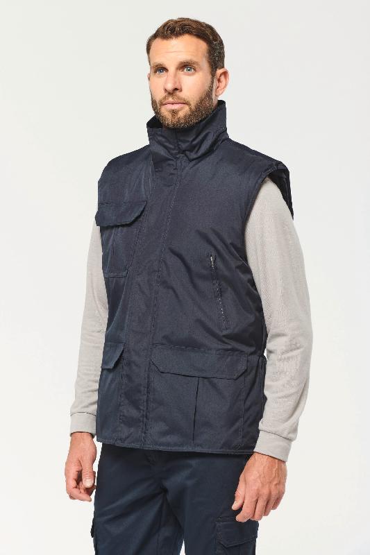 Worker bodywarmer homme - Réf: WK630 - 100% polyester, doublure matelassée, plusieurs tailles et couleurs_0