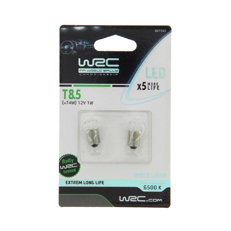 WRC - 2 ampoules LED T8.5 (T4W) - 12V, 1W, 6500K, durée de vie > 2000h_0