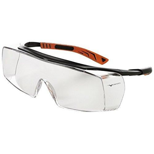 UNIVET 5X7.01.00.00 5X7 LUNETTES À VERRES TRANSPARENTS, NOIR/ORANGE_0