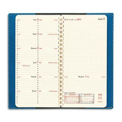 AGENDA  DE POCHE ITALNOTE QUO VADIS - SPIRALE - DECEMBRE A DECEMBRE - 8.8 X 17 CM - NOIR
