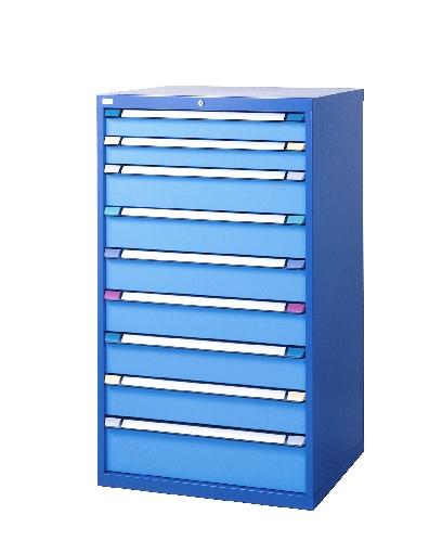 ARMOIRE 9 TIROIRS TM CLASSIC 100,5X140 CM BLEU PIGEON/BLEU CLAIR - THURMETALL - MANUTAN COLLECTIVITÉS