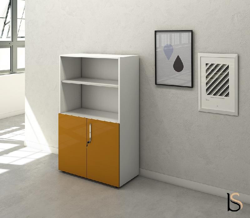 Armoire mi-haute mixte à portes battantes Luxury- Ofitres - Ocre_0