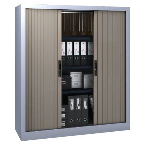 ARMOIRE RIDEAUX LAME RECOUVERTE L. 80 CM H. 135 CM GALET/ALU - ACIAL
