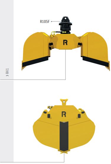 Bennes preneuses pour grues et mini-pelles R41 Rozzi - hydraulique, haute qualité_0