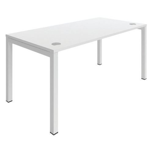 BUREAU DROIT ASTRO ARCHE 140X70 BLANC/BLANC - BURONOMIC